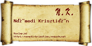 Némedi Krisztián névjegykártya